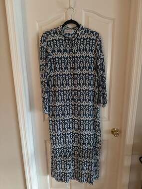 Walker & Wade Indigo Ikat Day Tripper Maxi Dress